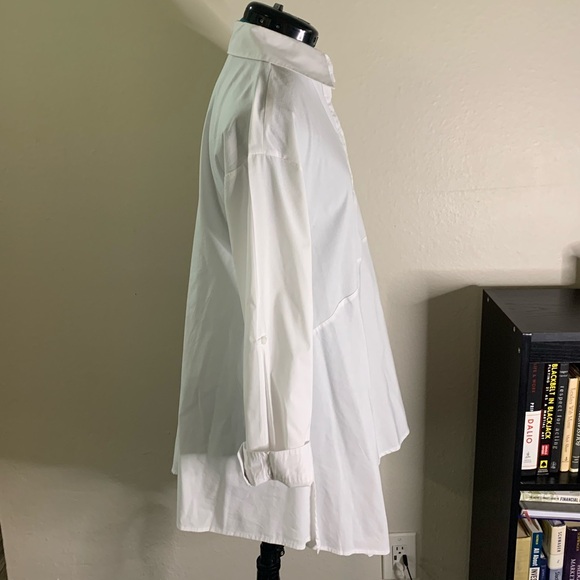 Cupio White long sleeve button up tunic - Picture 3 of 8